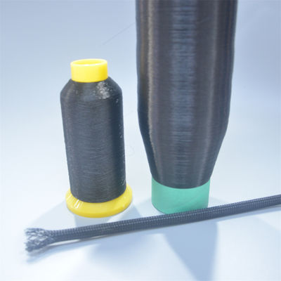 OEM 0,25 mm Nero Filato di poliestere Filato di PET manica intrecciata