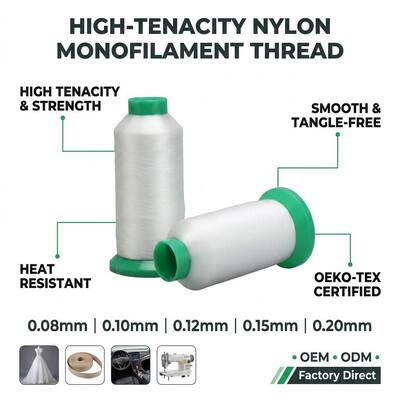 60D 80D 100D 0,08MM 0,10MM 0,12MM 0,14MM Y Cone Poliammide Mono Filamento Filato 100% Nylon Monofilamento Filato Mono Filato Fabbrica