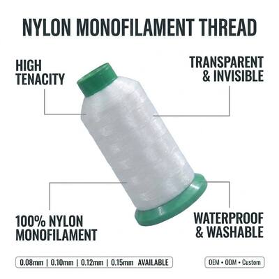 60D 80D 100D 0,08MM 0,10MM 0,12MM 0,14MM Y Cone Poliammide Mono Filamento Filato 100% Nylon Monofilamento Filato Mono Filato Fabbrica